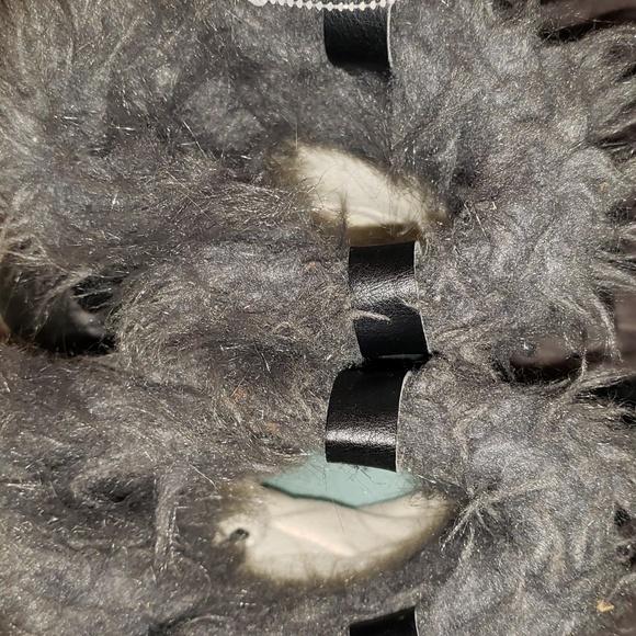 Sorel Tofino Boots Suede Leather fur Black blue gray 5 6.5 - Picture 6 of 8